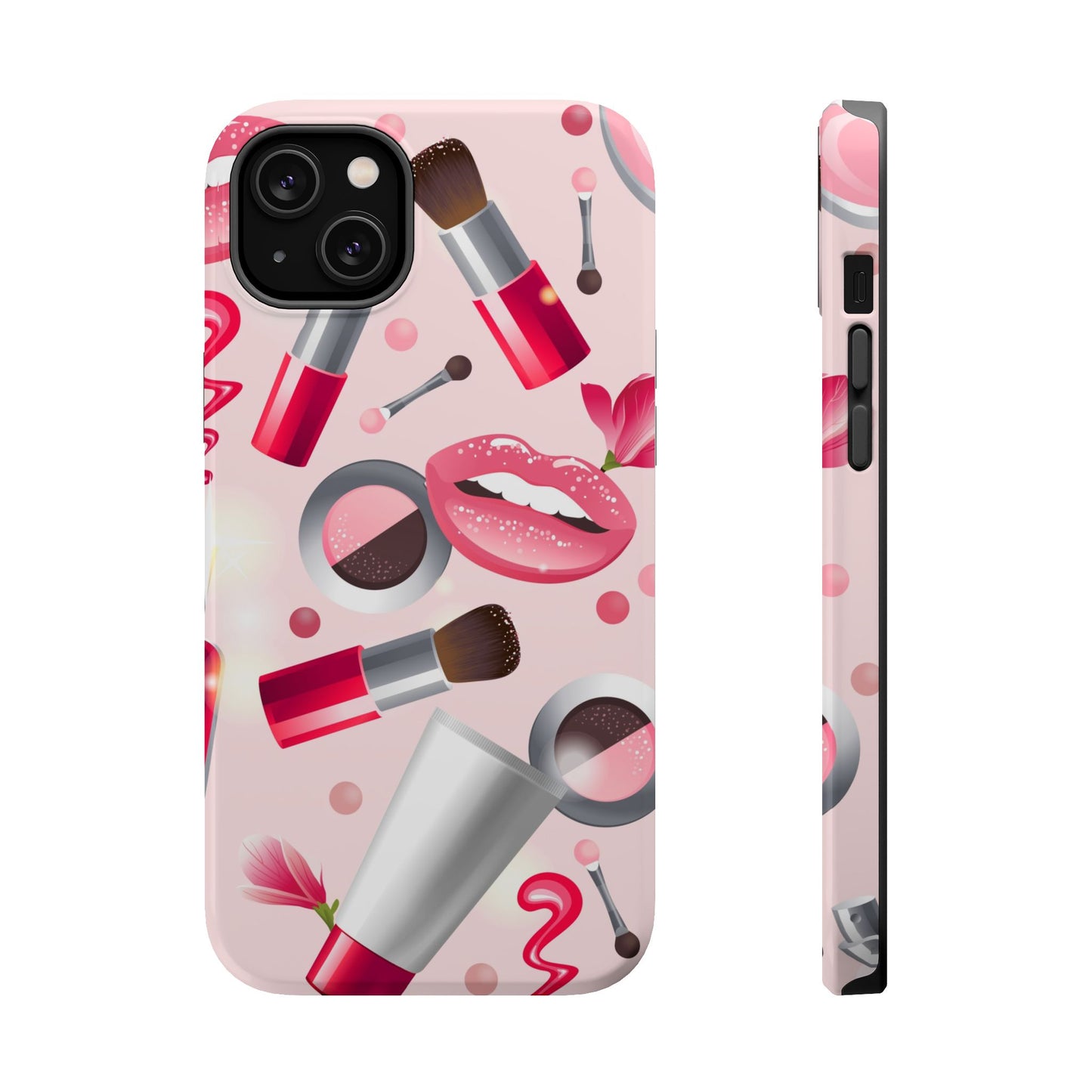 Cosmetic-Themed Magnetic Tough Cases, Makeup Lover Gift, Stylish Phone Protection, Cute Accessories for Her, Trendy Phone Case