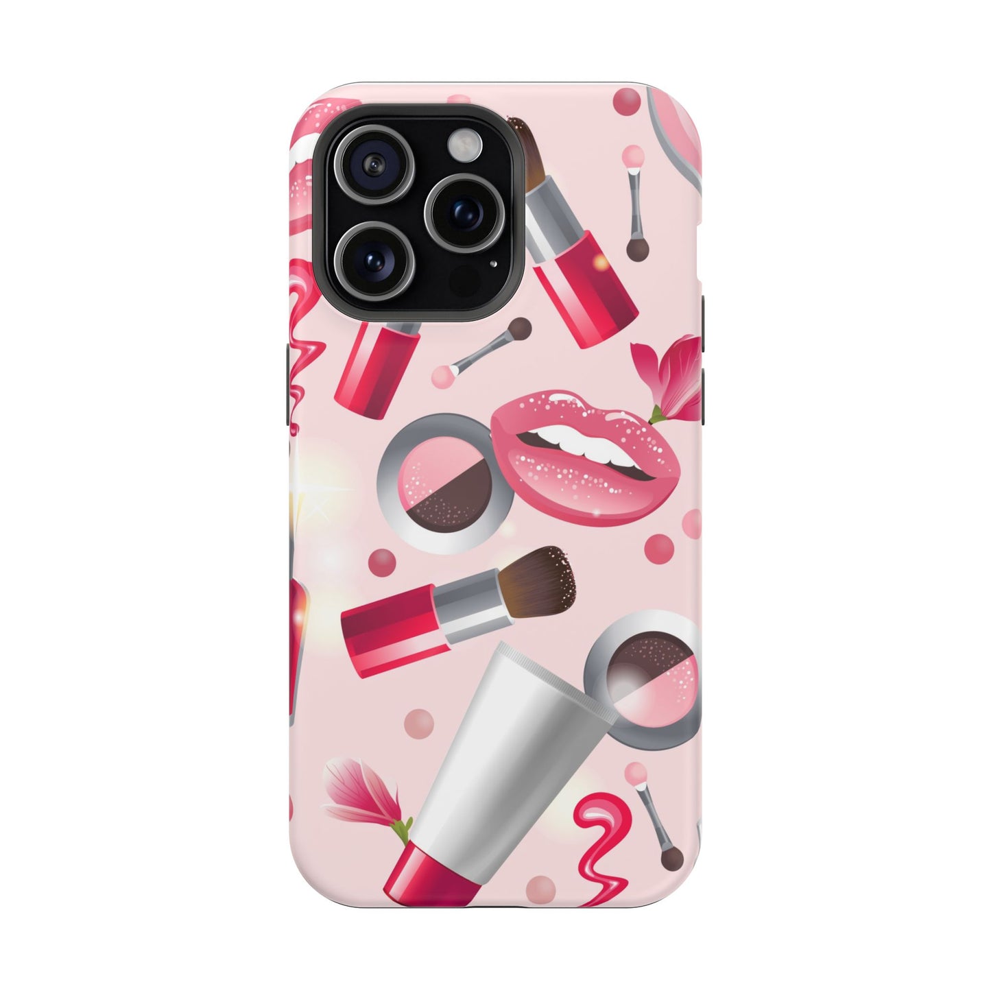 Cosmetic-Themed Magnetic Tough Cases, Makeup Lover Gift, Stylish Phone Protection, Cute Accessories for Her, Trendy Phone Case