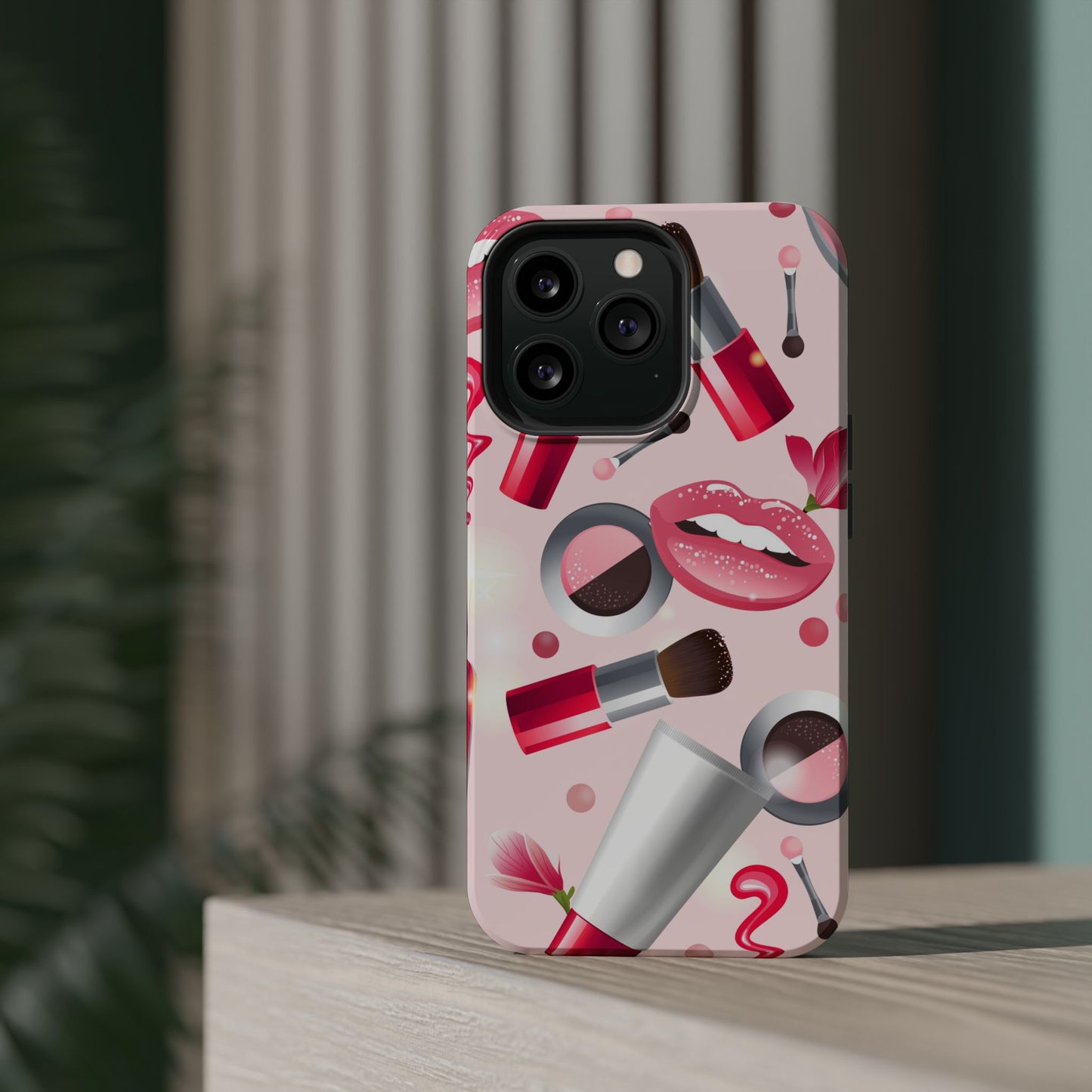 Cosmetic-Themed Magnetic Tough Cases, Makeup Lover Gift, Stylish Phone Protection, Cute Accessories for Her, Trendy Phone Case