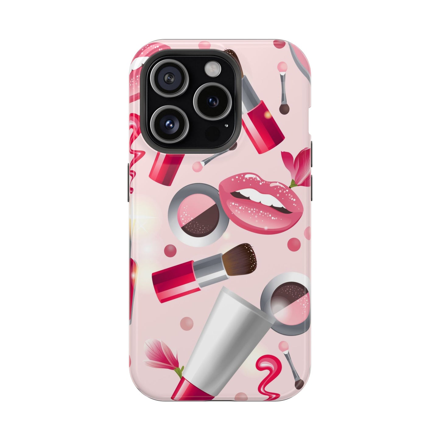 Cosmetic-Themed Magnetic Tough Cases, Makeup Lover Gift, Stylish Phone Protection, Cute Accessories for Her, Trendy Phone Case