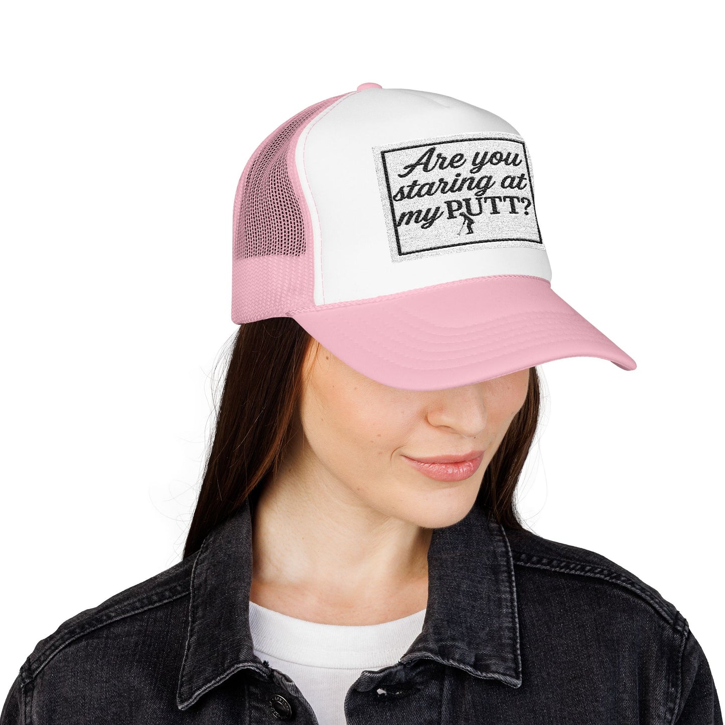 Golf Trucker Hat, Gift for Golfers, Embroidered Foam Cap, Casual Outdoor Hat, Humor Accessory for Golfing