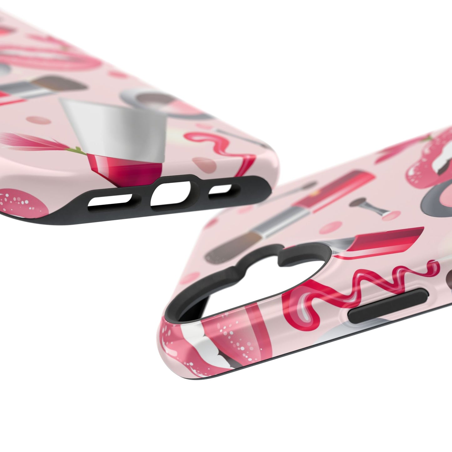 Cosmetic-Themed Magnetic Tough Cases, Makeup Lover Gift, Stylish Phone Protection, Cute Accessories for Her, Trendy Phone Case