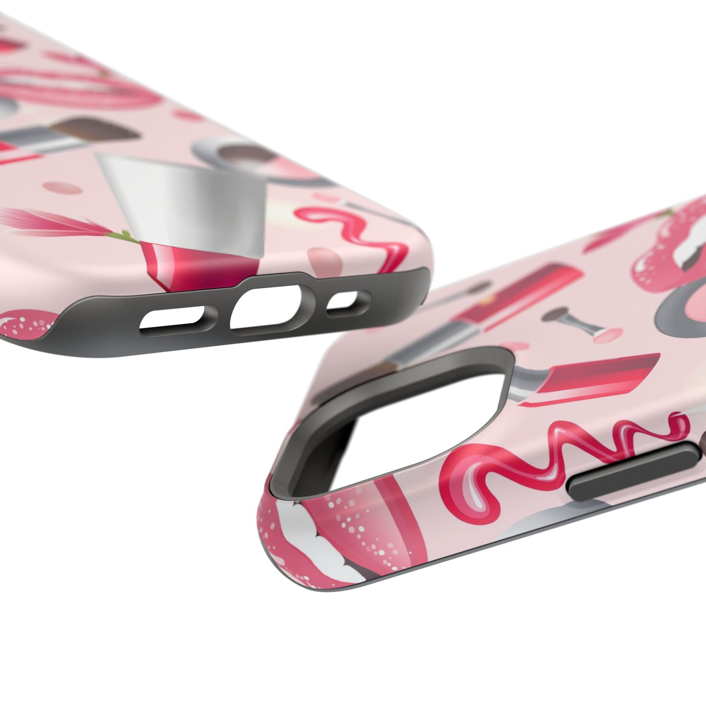 Cosmetic-Themed Magnetic Tough Cases, Makeup Lover Gift, Stylish Phone Protection, Cute Accessories for Her, Trendy Phone Case