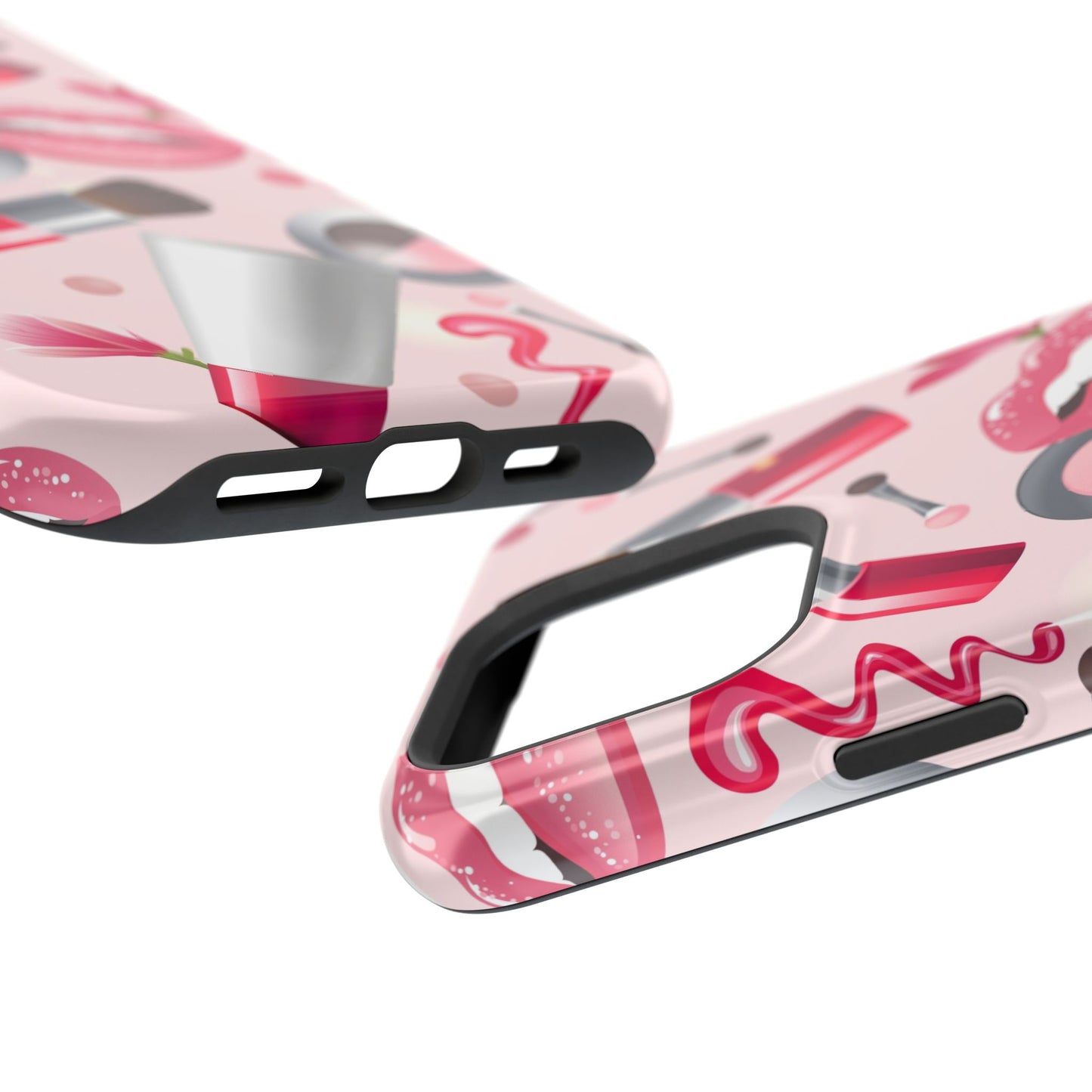 Cosmetic-Themed Magnetic Tough Cases, Makeup Lover Gift, Stylish Phone Protection, Cute Accessories for Her, Trendy Phone Case