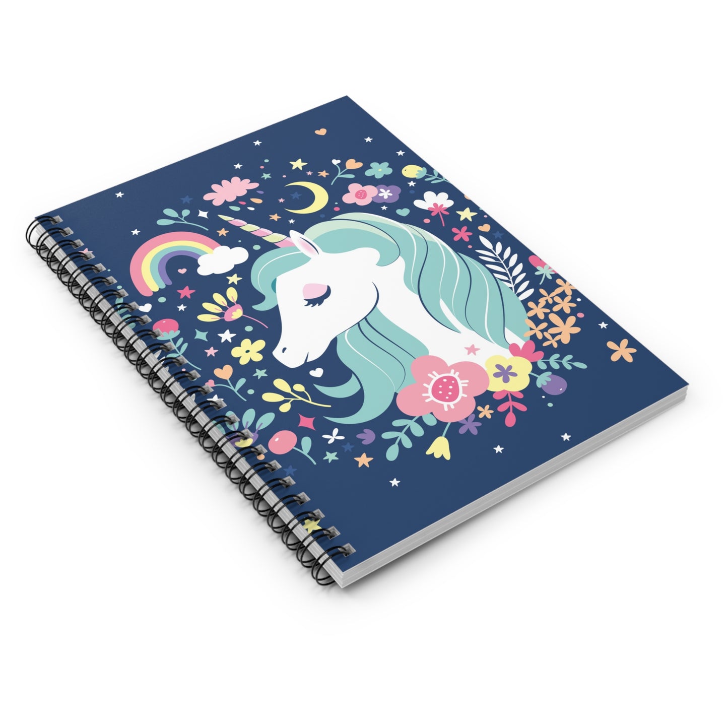 Spiral Notebook - Unicorn Pretty Girls Gift, Ruled Line Journal, Cute Stationery, Writing Pad, Diary for Kids, School Supplies