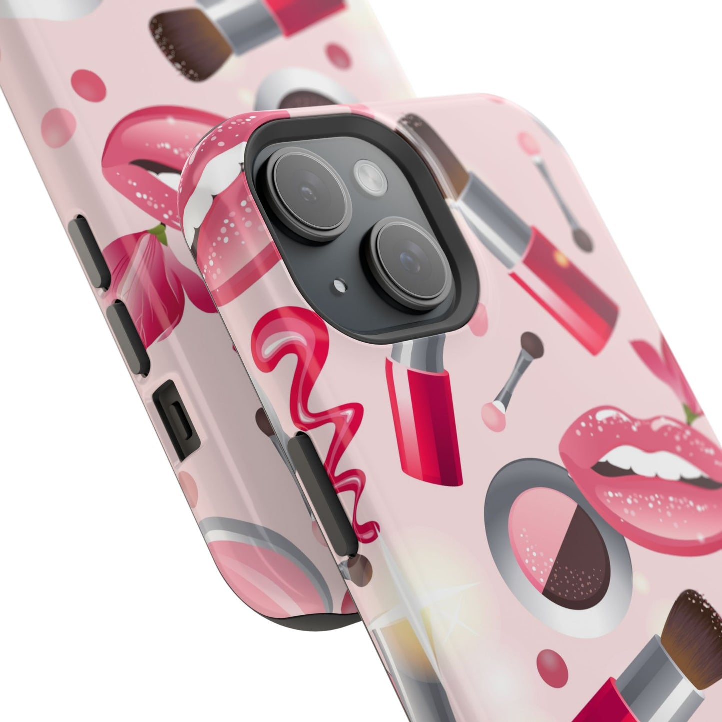 Cosmetic-Themed Magnetic Tough Cases, Makeup Lover Gift, Stylish Phone Protection, Cute Accessories for Her, Trendy Phone Case