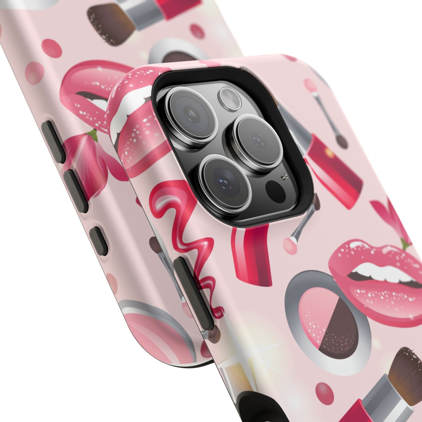 Cosmetic-Themed Magnetic Tough Cases, Makeup Lover Gift, Stylish Phone Protection, Cute Accessories for Her, Trendy Phone Case