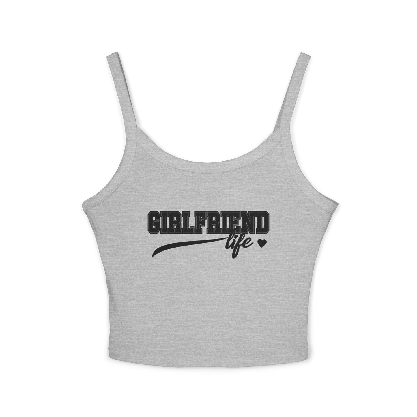 Girlfriend Tshirt Tank Top, Women's Camisole, Spaghetti Strap Shirt, Summer Beachwear, Feminine Sleeveless Tee
