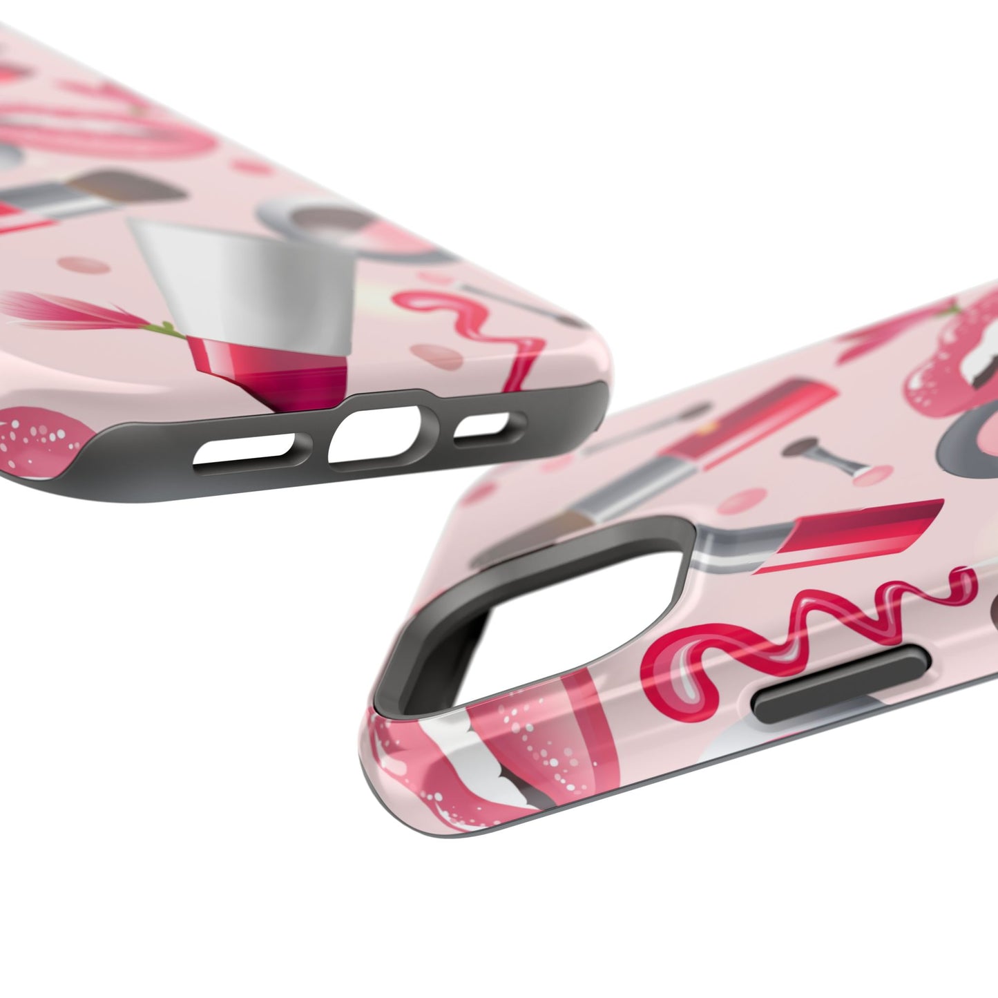 Cosmetic-Themed Magnetic Tough Cases, Makeup Lover Gift, Stylish Phone Protection, Cute Accessories for Her, Trendy Phone Case