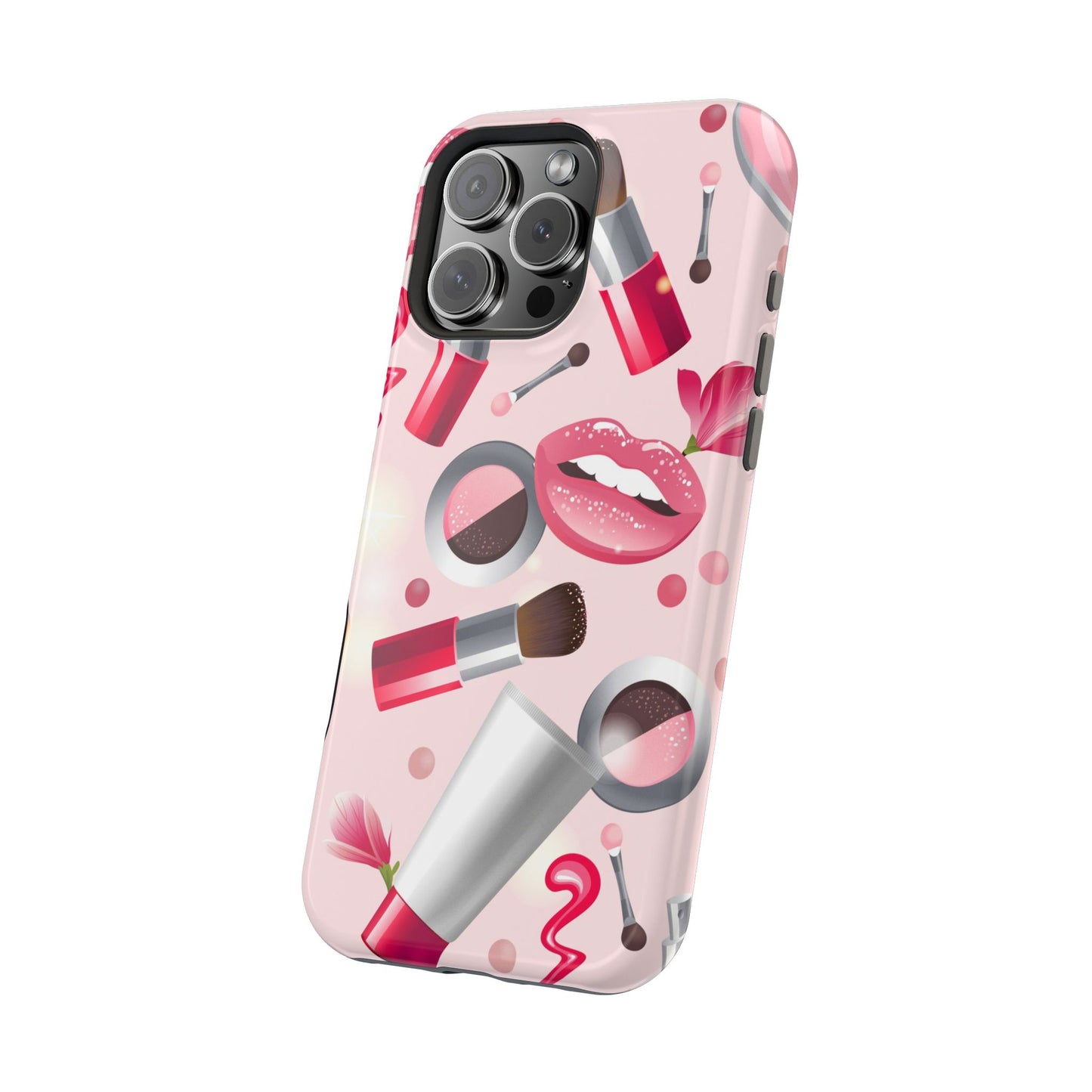 Cosmetic-Themed Magnetic Tough Cases, Makeup Lover Gift, Stylish Phone Protection, Cute Accessories for Her, Trendy Phone Case