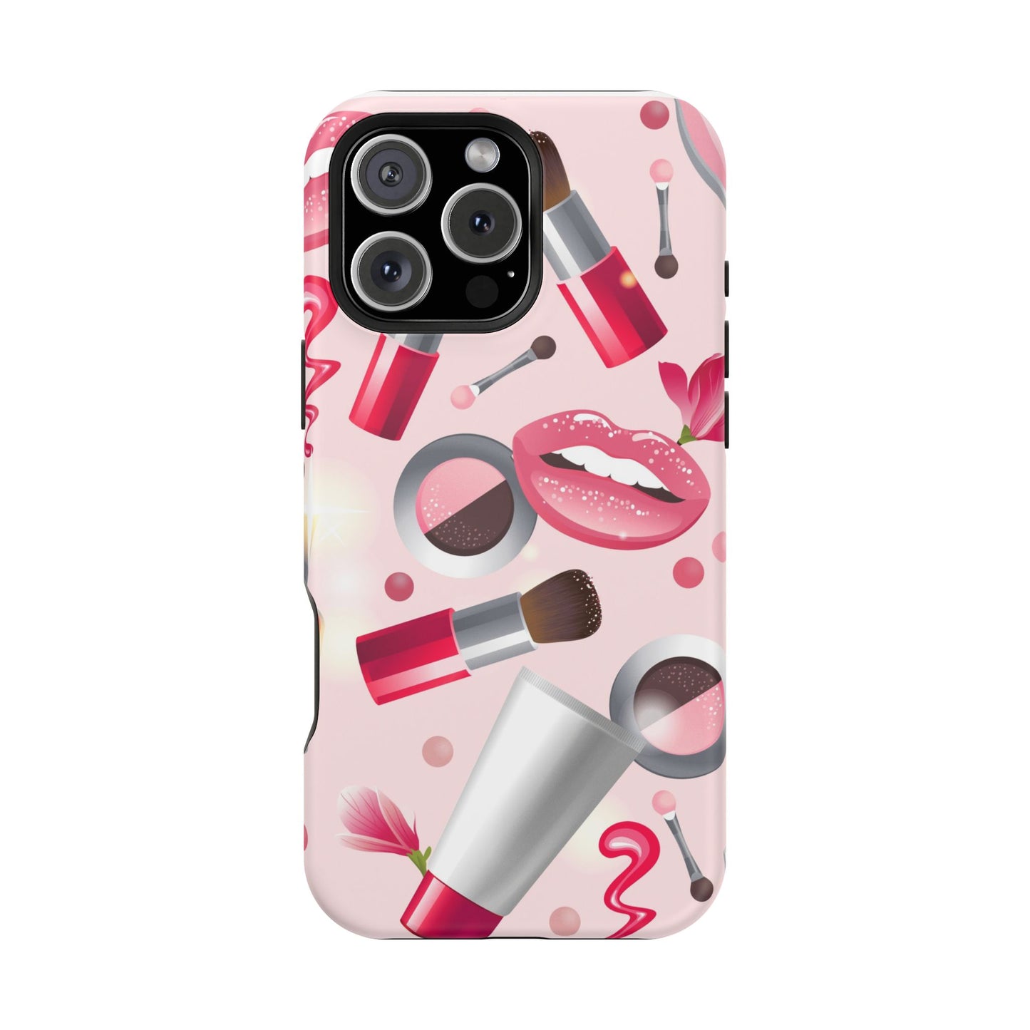 Cosmetic-Themed Magnetic Tough Cases, Makeup Lover Gift, Stylish Phone Protection, Cute Accessories for Her, Trendy Phone Case