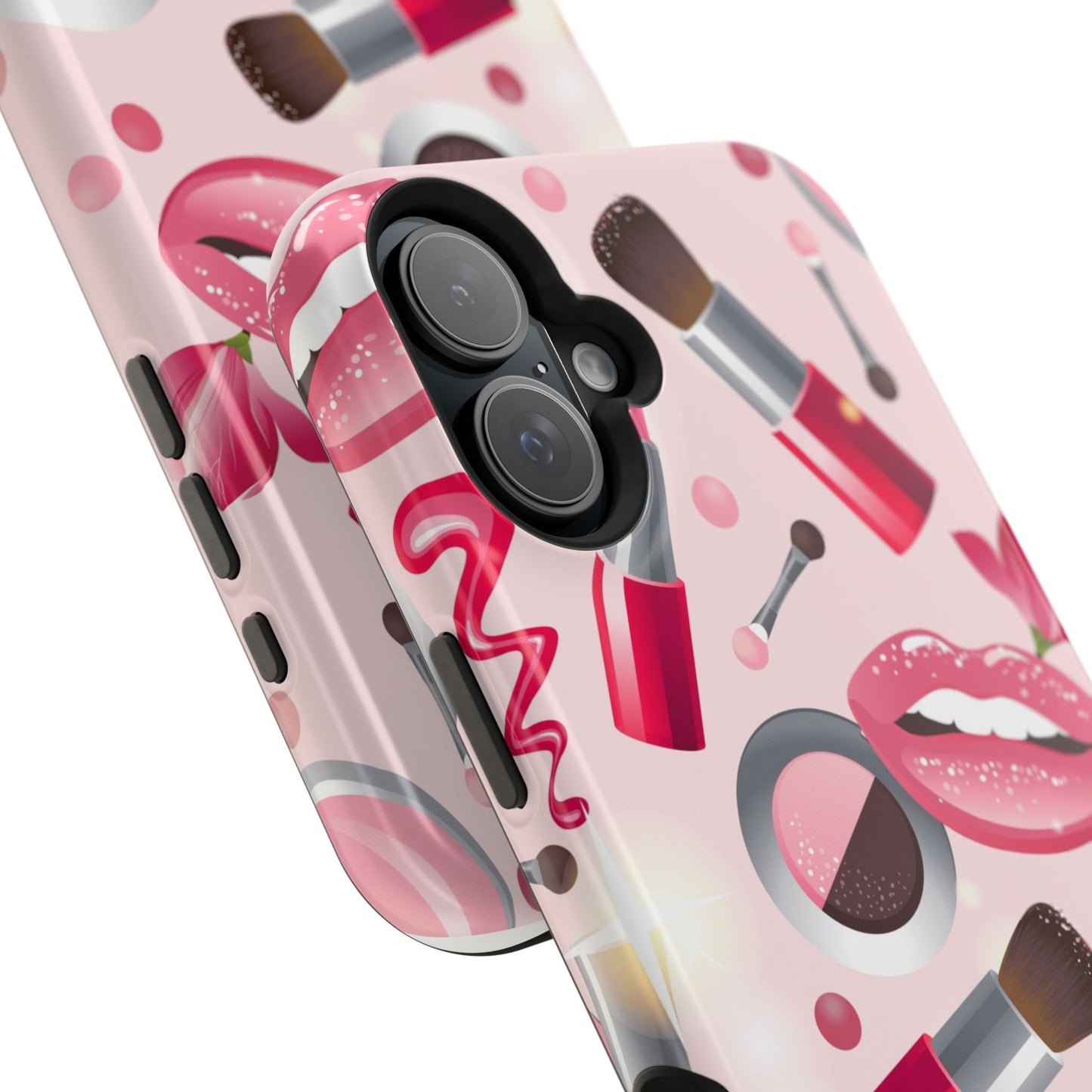 Cosmetic-Themed Magnetic Tough Cases, Makeup Lover Gift, Stylish Phone Protection, Cute Accessories for Her, Trendy Phone Case