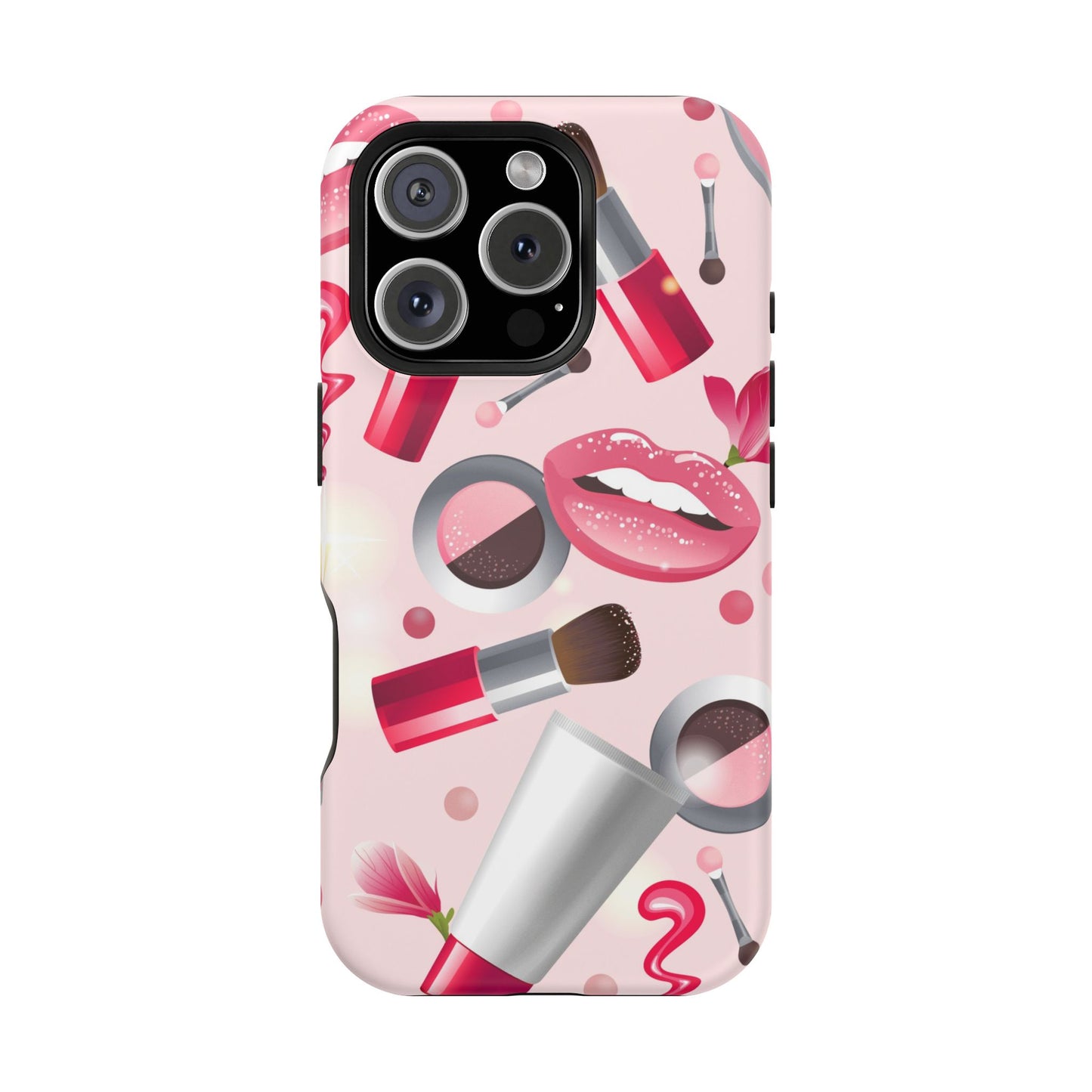 Cosmetic-Themed Magnetic Tough Cases, Makeup Lover Gift, Stylish Phone Protection, Cute Accessories for Her, Trendy Phone Case