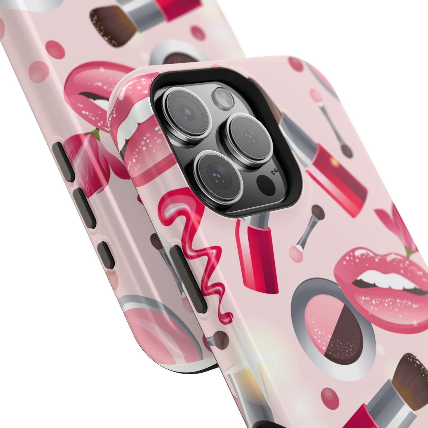 Cosmetic-Themed Magnetic Tough Cases, Makeup Lover Gift, Stylish Phone Protection, Cute Accessories for Her, Trendy Phone Case