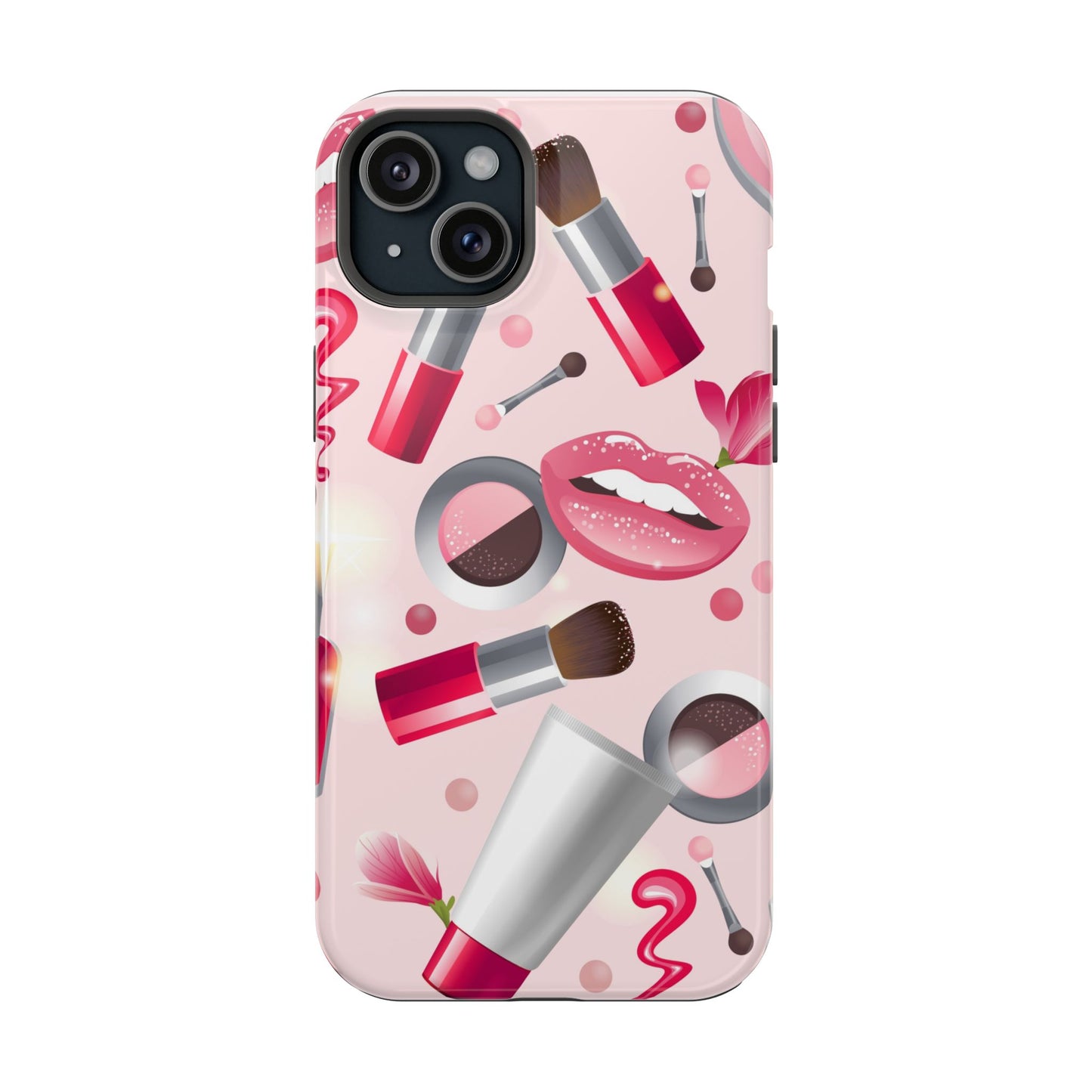 Cosmetic-Themed Magnetic Tough Cases, Makeup Lover Gift, Stylish Phone Protection, Cute Accessories for Her, Trendy Phone Case