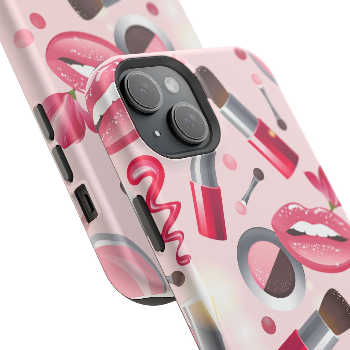 Cosmetic-Themed Magnetic Tough Cases, Makeup Lover Gift, Stylish Phone Protection, Cute Accessories for Her, Trendy Phone Case