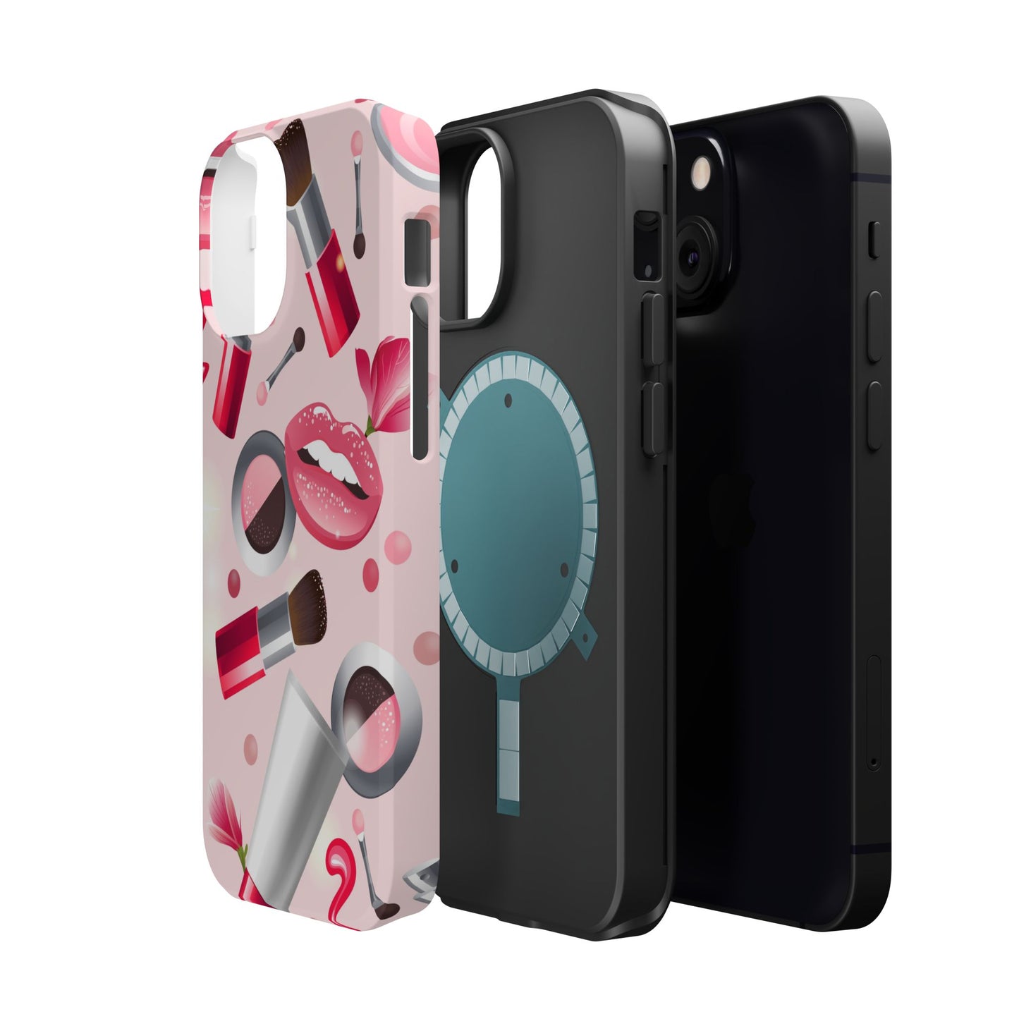 Cosmetic-Themed Magnetic Tough Cases, Makeup Lover Gift, Stylish Phone Protection, Cute Accessories for Her, Trendy Phone Case