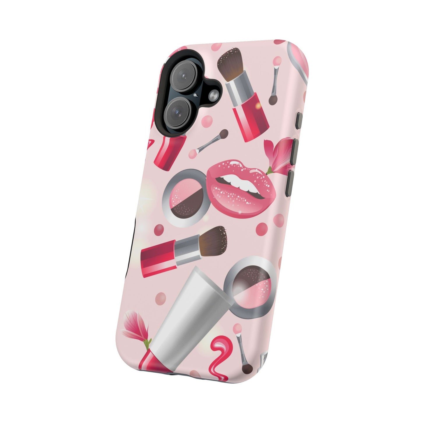 Cosmetic-Themed Magnetic Tough Cases, Makeup Lover Gift, Stylish Phone Protection, Cute Accessories for Her, Trendy Phone Case