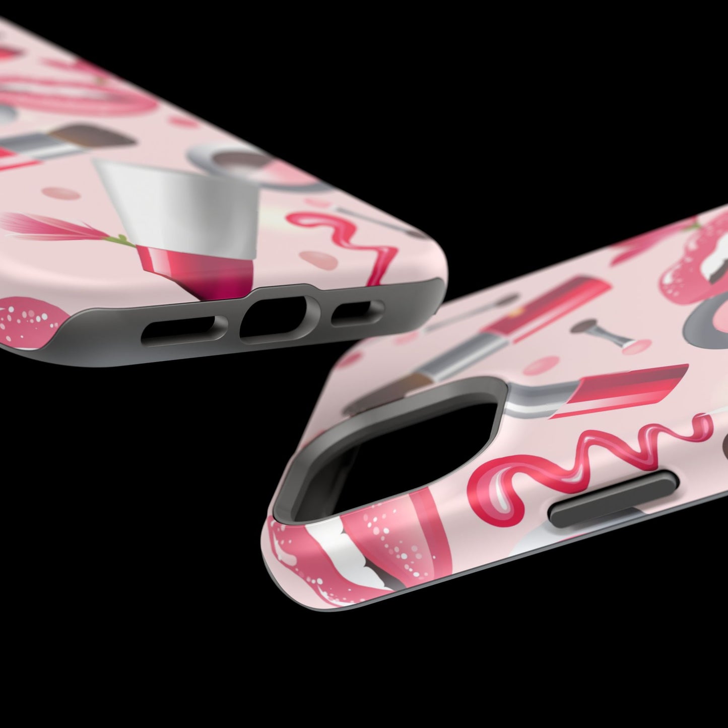 Cosmetic-Themed Magnetic Tough Cases, Makeup Lover Gift, Stylish Phone Protection, Cute Accessories for Her, Trendy Phone Case