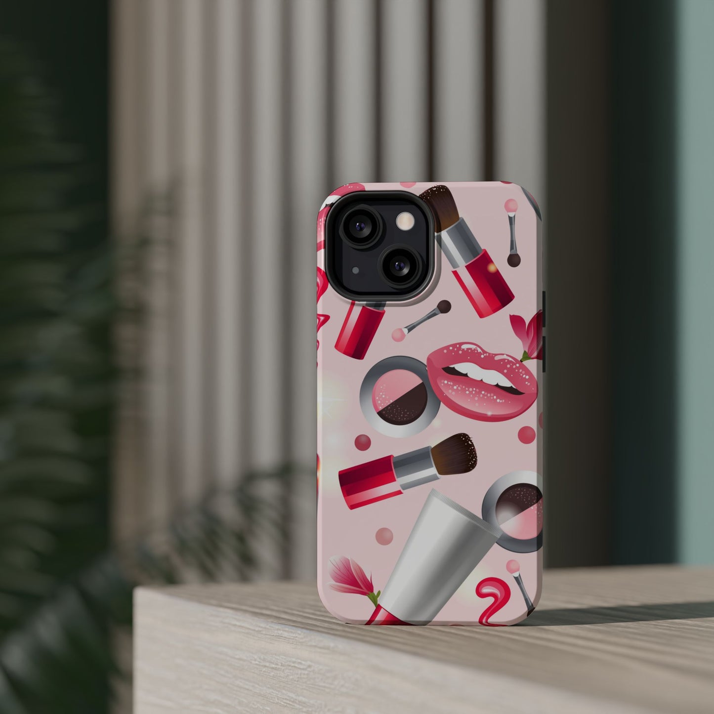 Cosmetic-Themed Magnetic Tough Cases, Makeup Lover Gift, Stylish Phone Protection, Cute Accessories for Her, Trendy Phone Case