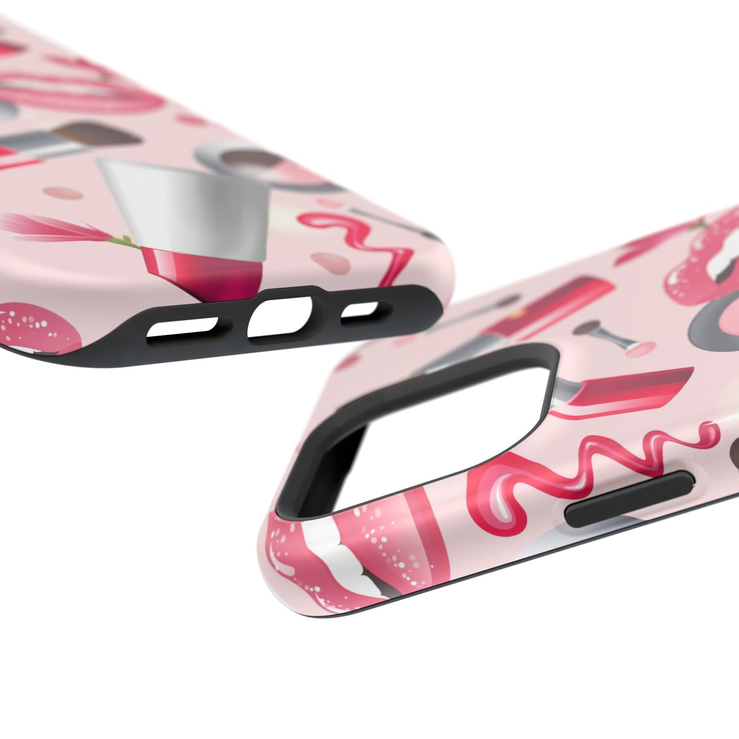 Cosmetic-Themed Magnetic Tough Cases, Makeup Lover Gift, Stylish Phone Protection, Cute Accessories for Her, Trendy Phone Case