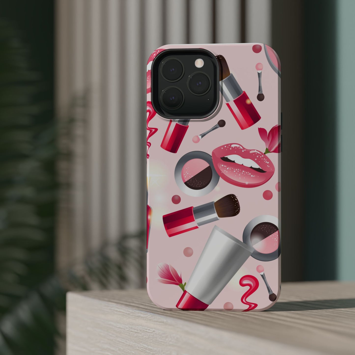 Cosmetic-Themed Magnetic Tough Cases, Makeup Lover Gift, Stylish Phone Protection, Cute Accessories for Her, Trendy Phone Case