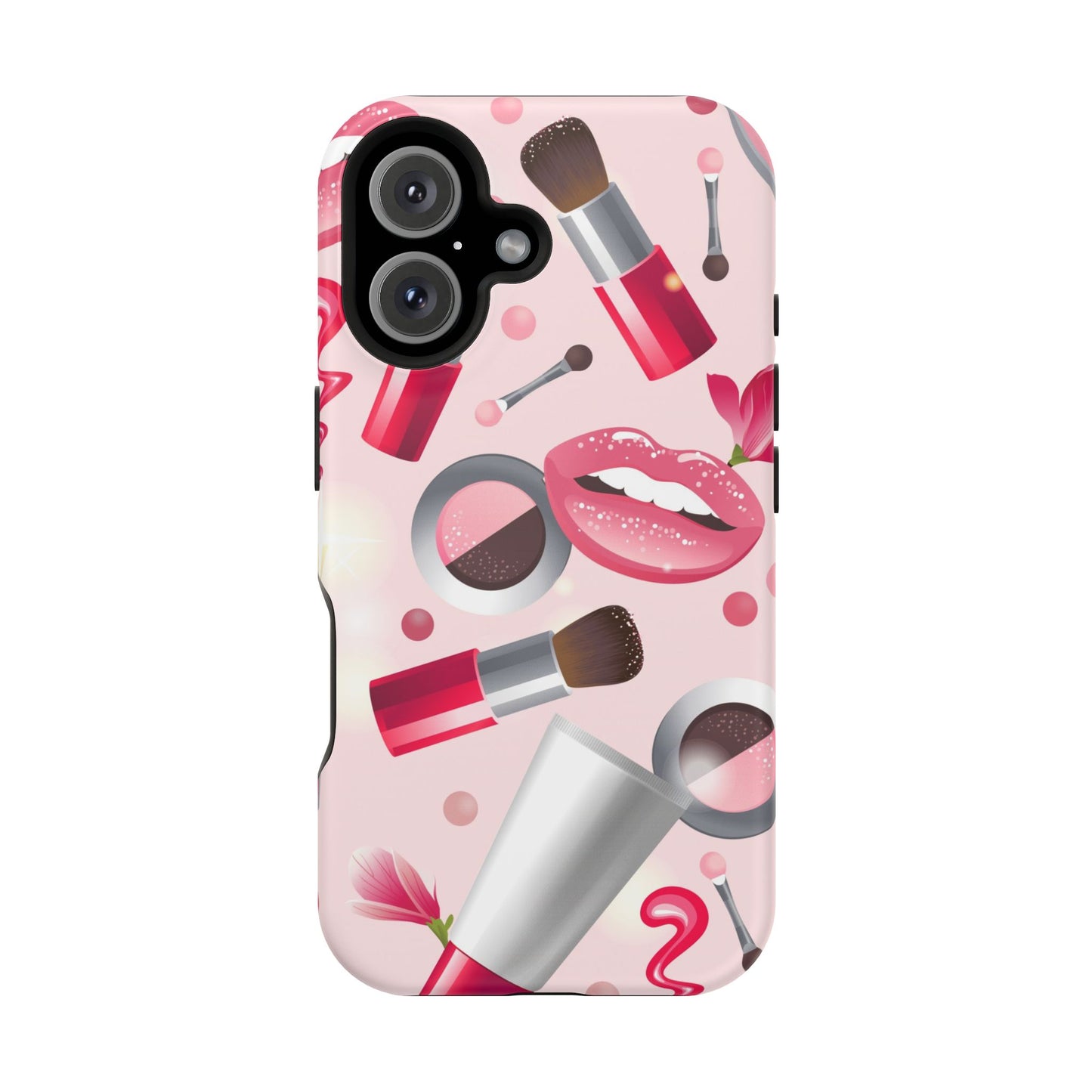 Cosmetic-Themed Magnetic Tough Cases, Makeup Lover Gift, Stylish Phone Protection, Cute Accessories for Her, Trendy Phone Case