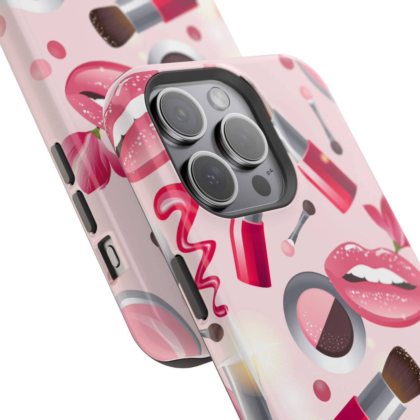 Cosmetic-Themed Magnetic Tough Cases, Makeup Lover Gift, Stylish Phone Protection, Cute Accessories for Her, Trendy Phone Case