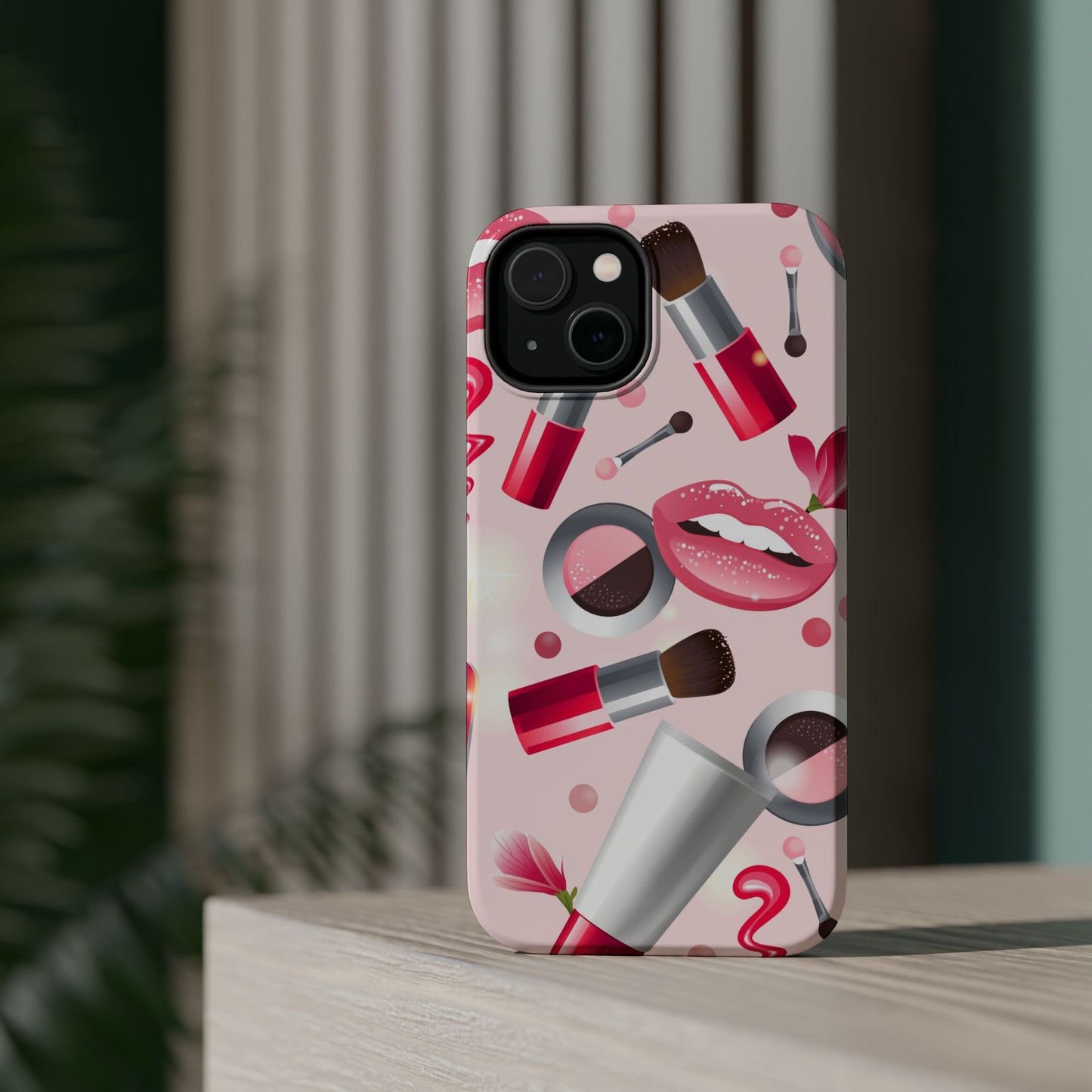 Cosmetic-Themed Magnetic Tough Cases, Makeup Lover Gift, Stylish Phone Protection, Cute Accessories for Her, Trendy Phone Case