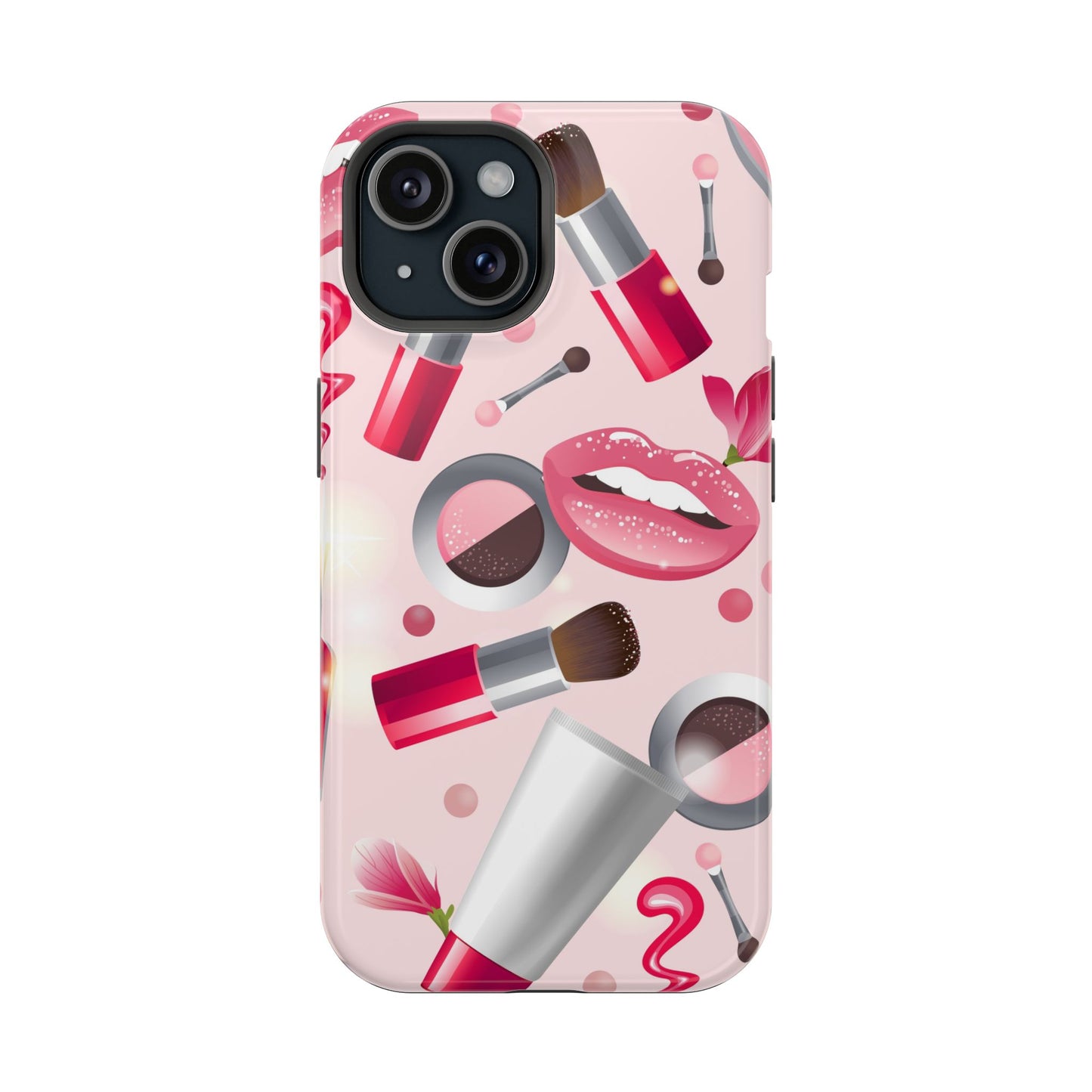 Cosmetic-Themed Magnetic Tough Cases, Makeup Lover Gift, Stylish Phone Protection, Cute Accessories for Her, Trendy Phone Case