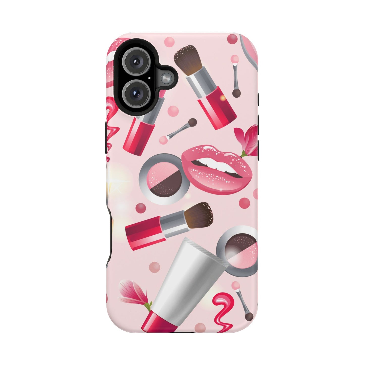 Cosmetic-Themed Magnetic Tough Cases, Makeup Lover Gift, Stylish Phone Protection, Cute Accessories for Her, Trendy Phone Case