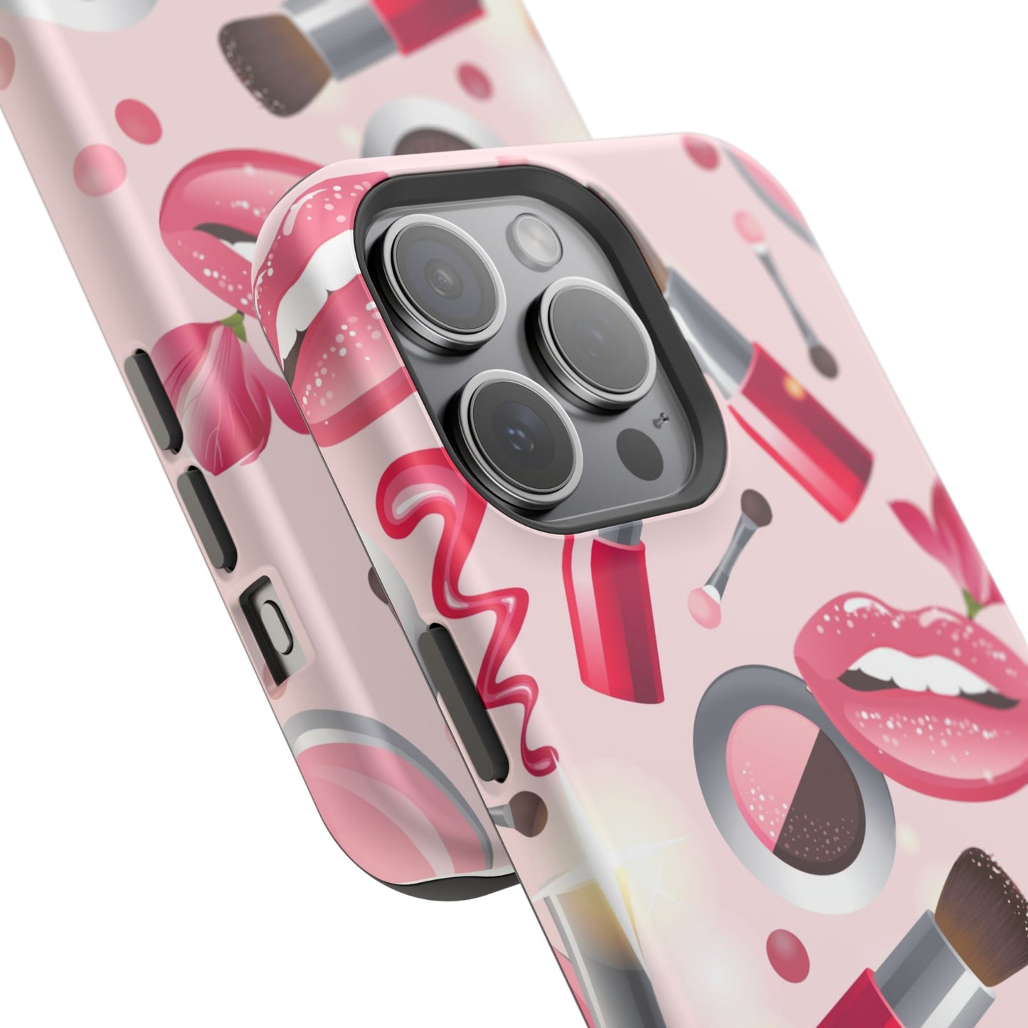 Cosmetic-Themed Magnetic Tough Cases, Makeup Lover Gift, Stylish Phone Protection, Cute Accessories for Her, Trendy Phone Case