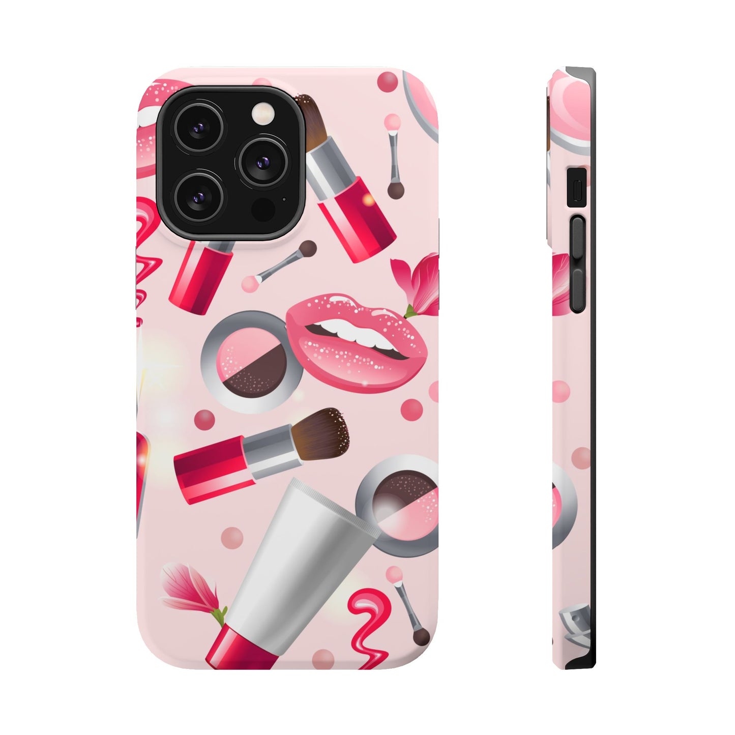 Cosmetic-Themed Magnetic Tough Cases, Makeup Lover Gift, Stylish Phone Protection, Cute Accessories for Her, Trendy Phone Case