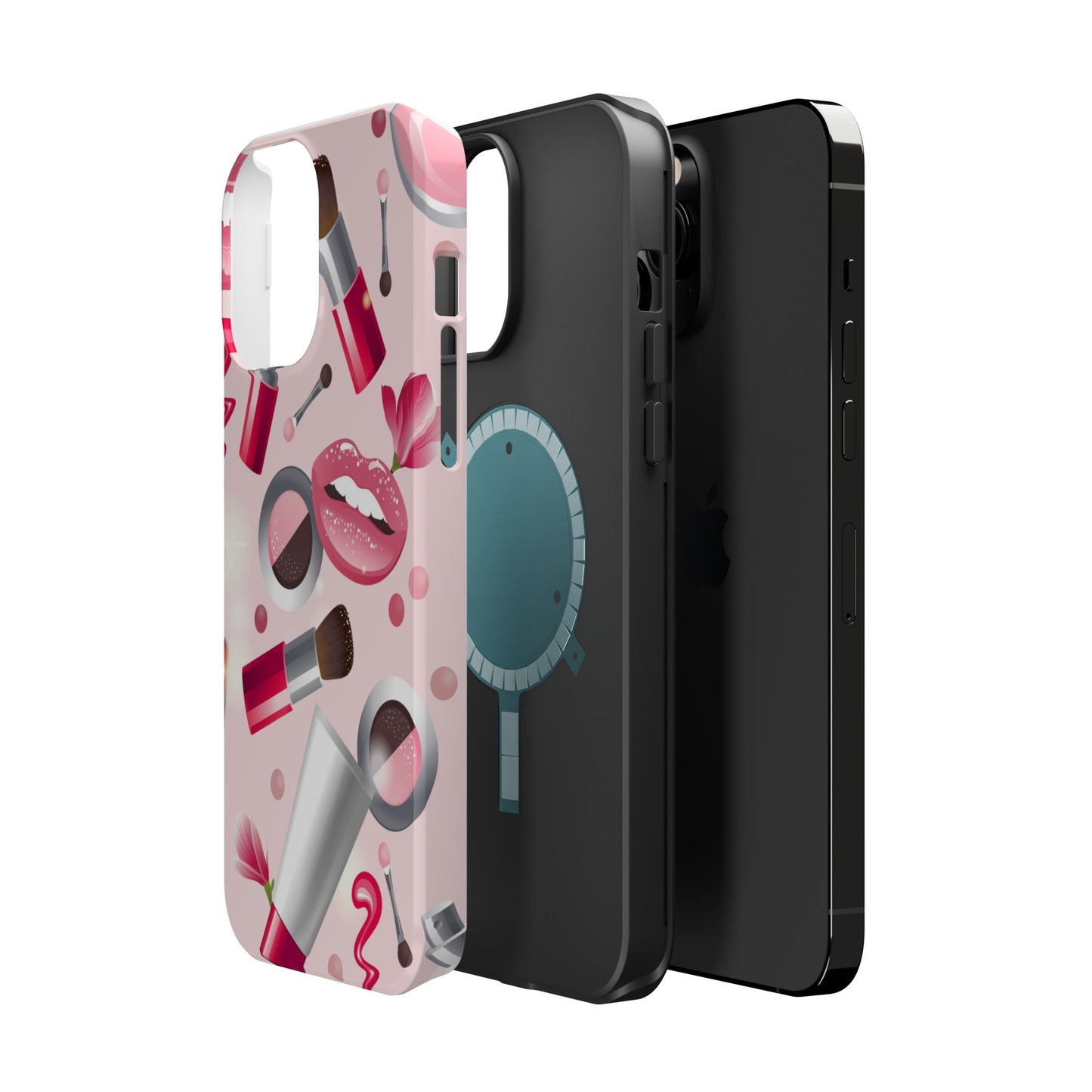 Cosmetic-Themed Magnetic Tough Cases, Makeup Lover Gift, Stylish Phone Protection, Cute Accessories for Her, Trendy Phone Case