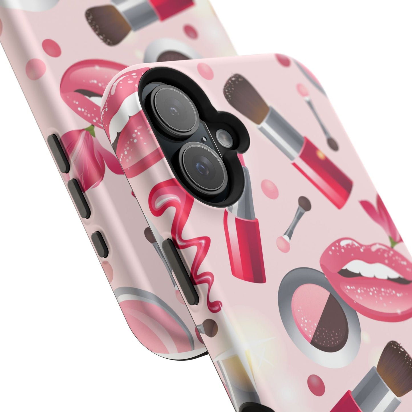 Cosmetic-Themed Magnetic Tough Cases, Makeup Lover Gift, Stylish Phone Protection, Cute Accessories for Her, Trendy Phone Case