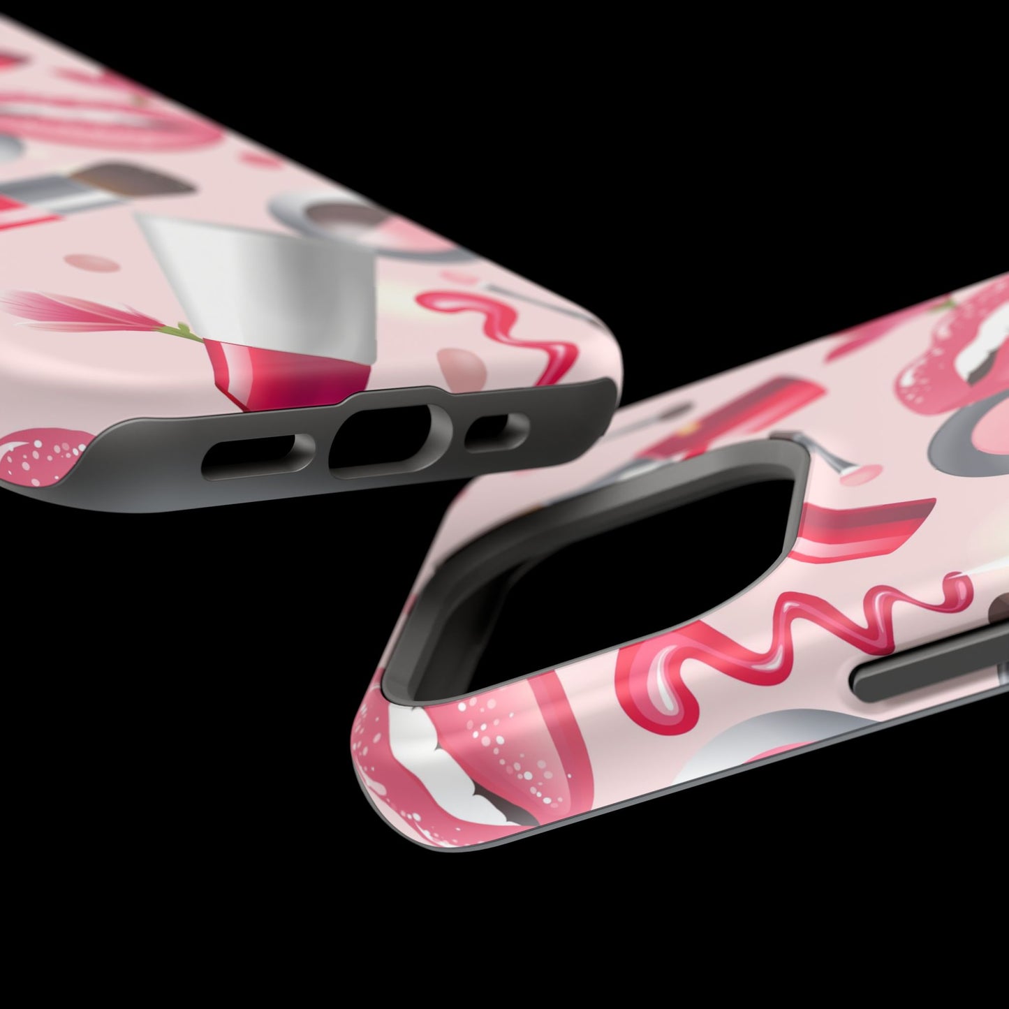 Cosmetic-Themed Magnetic Tough Cases, Makeup Lover Gift, Stylish Phone Protection, Cute Accessories for Her, Trendy Phone Case