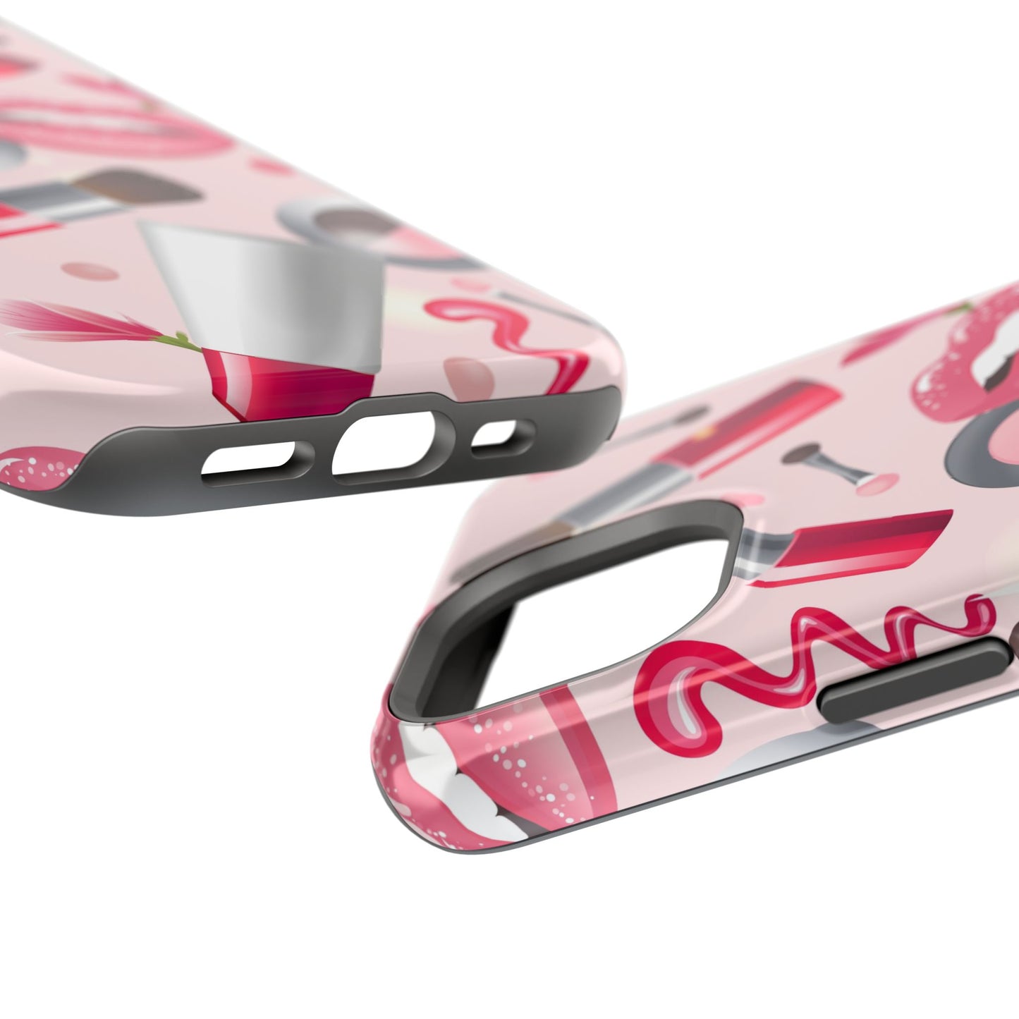 Cosmetic-Themed Magnetic Tough Cases, Makeup Lover Gift, Stylish Phone Protection, Cute Accessories for Her, Trendy Phone Case