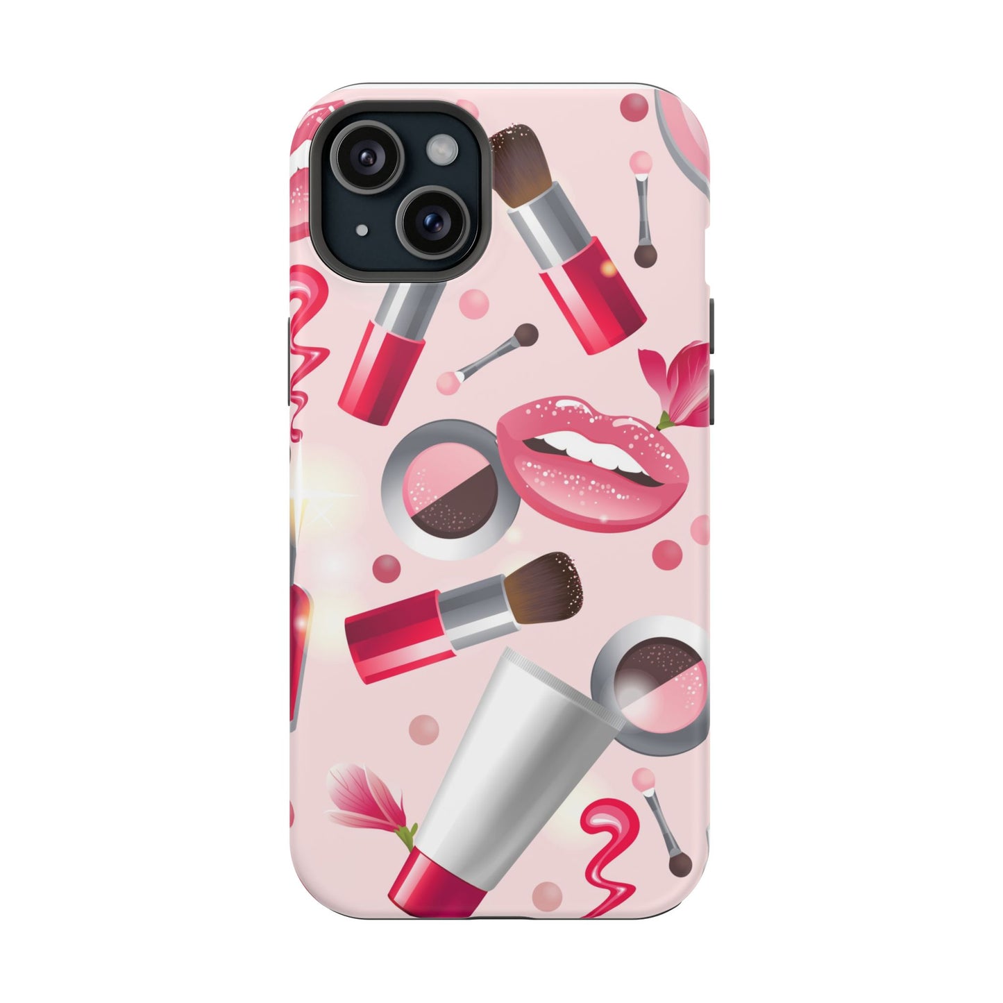 Cosmetic-Themed Magnetic Tough Cases, Makeup Lover Gift, Stylish Phone Protection, Cute Accessories for Her, Trendy Phone Case