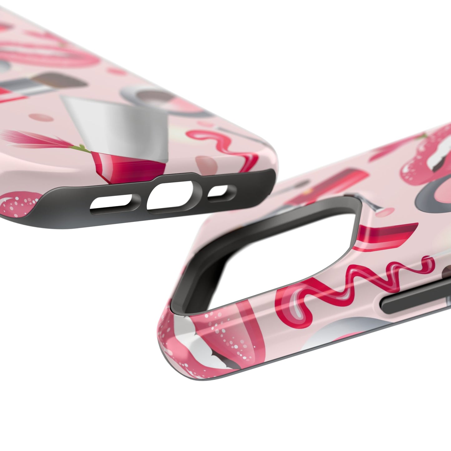 Cosmetic-Themed Magnetic Tough Cases, Makeup Lover Gift, Stylish Phone Protection, Cute Accessories for Her, Trendy Phone Case