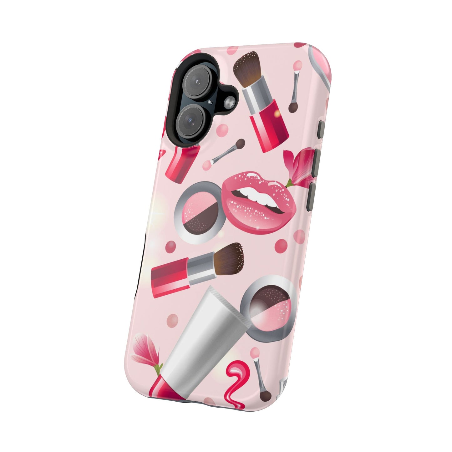 Cosmetic-Themed Magnetic Tough Cases, Makeup Lover Gift, Stylish Phone Protection, Cute Accessories for Her, Trendy Phone Case