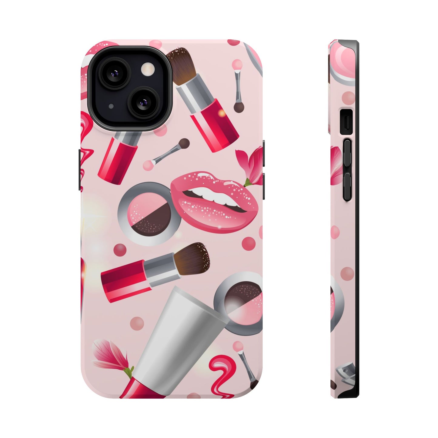 Cosmetic-Themed Magnetic Tough Cases, Makeup Lover Gift, Stylish Phone Protection, Cute Accessories for Her, Trendy Phone Case