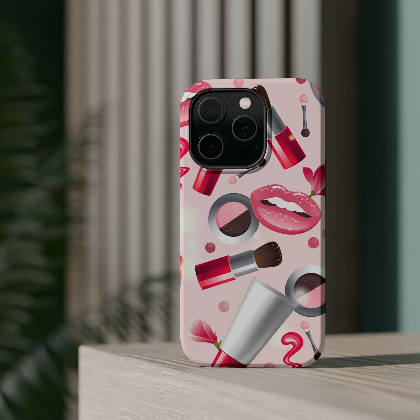 Cosmetic-Themed Magnetic Tough Cases, Makeup Lover Gift, Stylish Phone Protection, Cute Accessories for Her, Trendy Phone Case