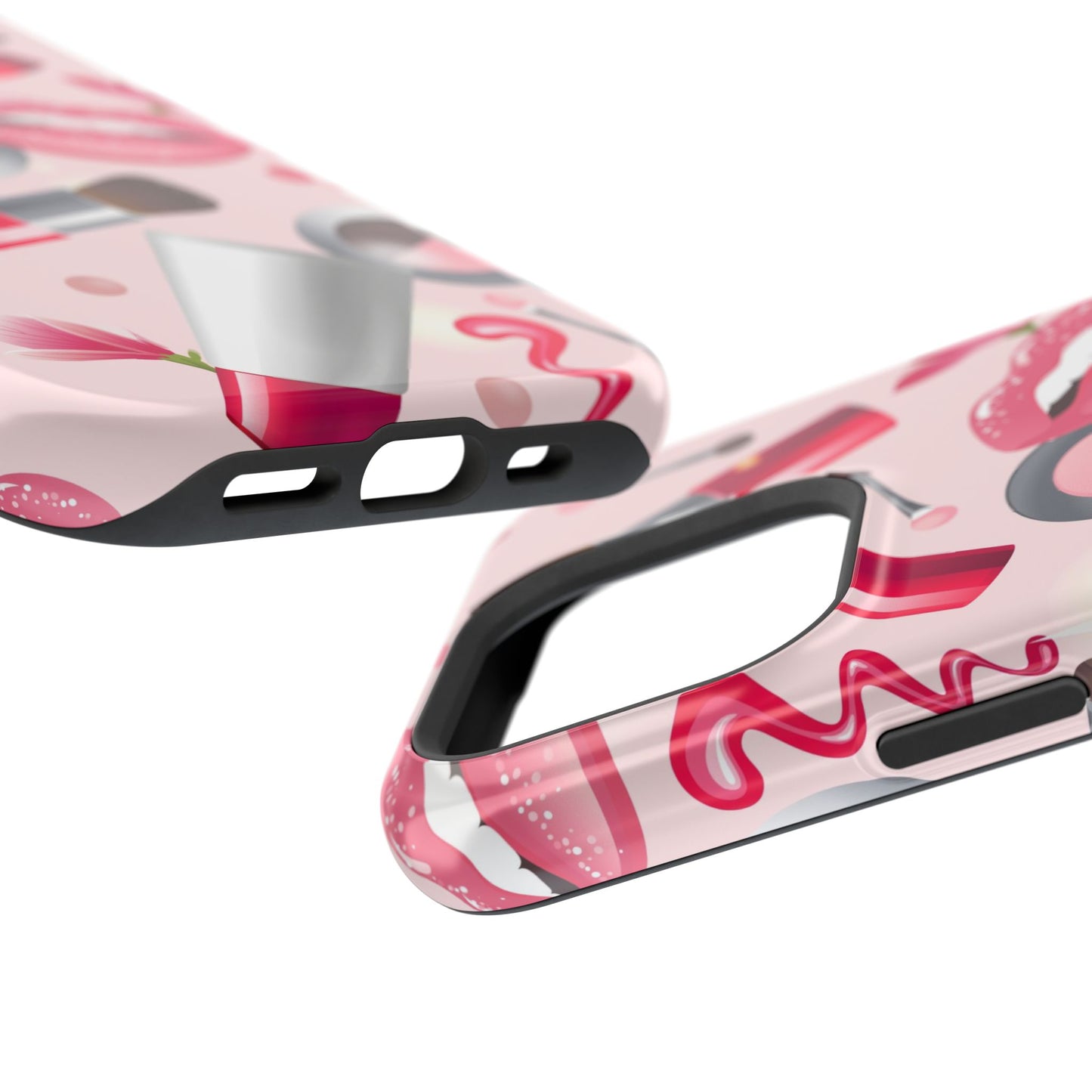 Cosmetic-Themed Magnetic Tough Cases, Makeup Lover Gift, Stylish Phone Protection, Cute Accessories for Her, Trendy Phone Case