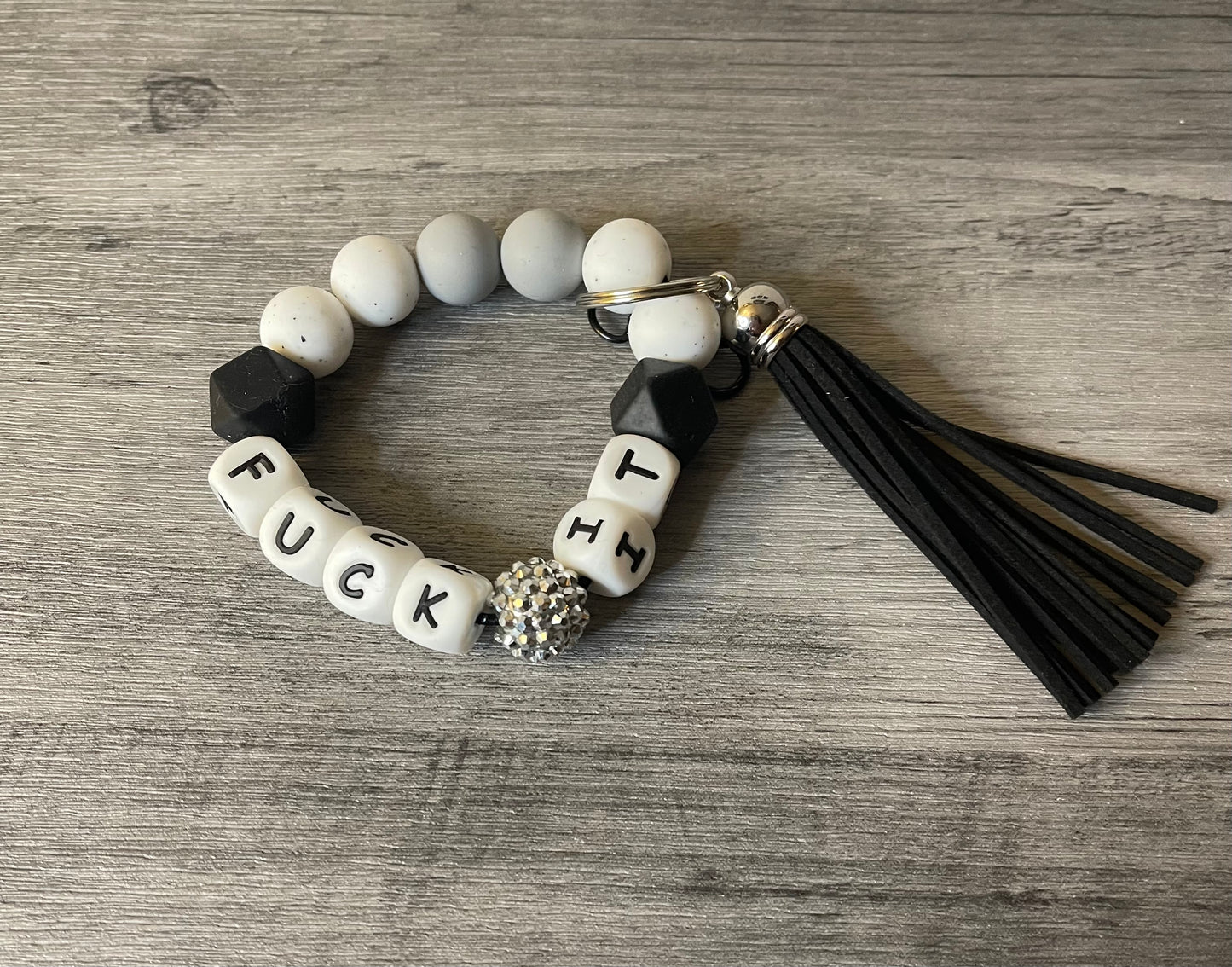 Beaded Silicone Keychain or Phone Wristlets