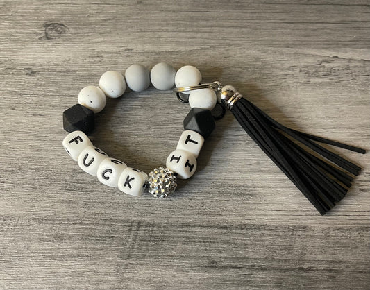 Beaded Silicone Keychain or Phone Wristlets