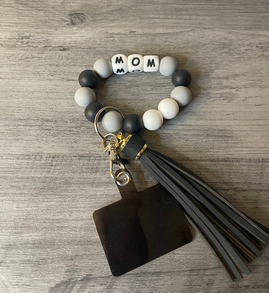 Beaded Silicone Keychain or Phone Wristlets