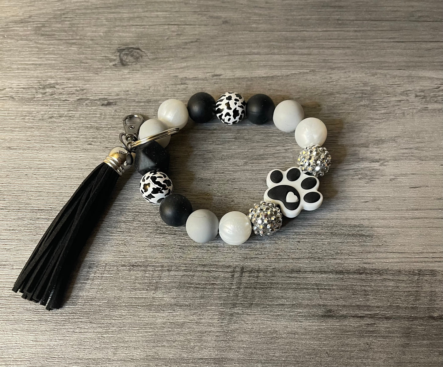 Beaded Silicone Keychain or Phone Wristlets