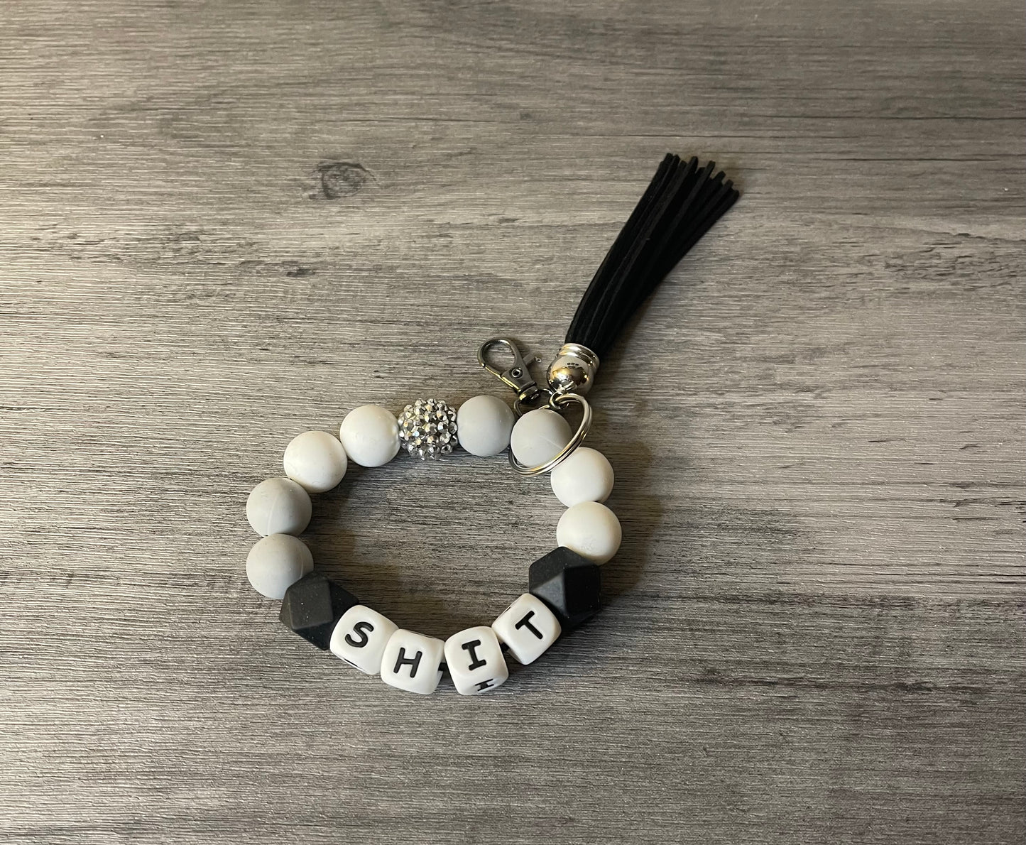 Beaded Silicone Keychain or Phone Wristlets