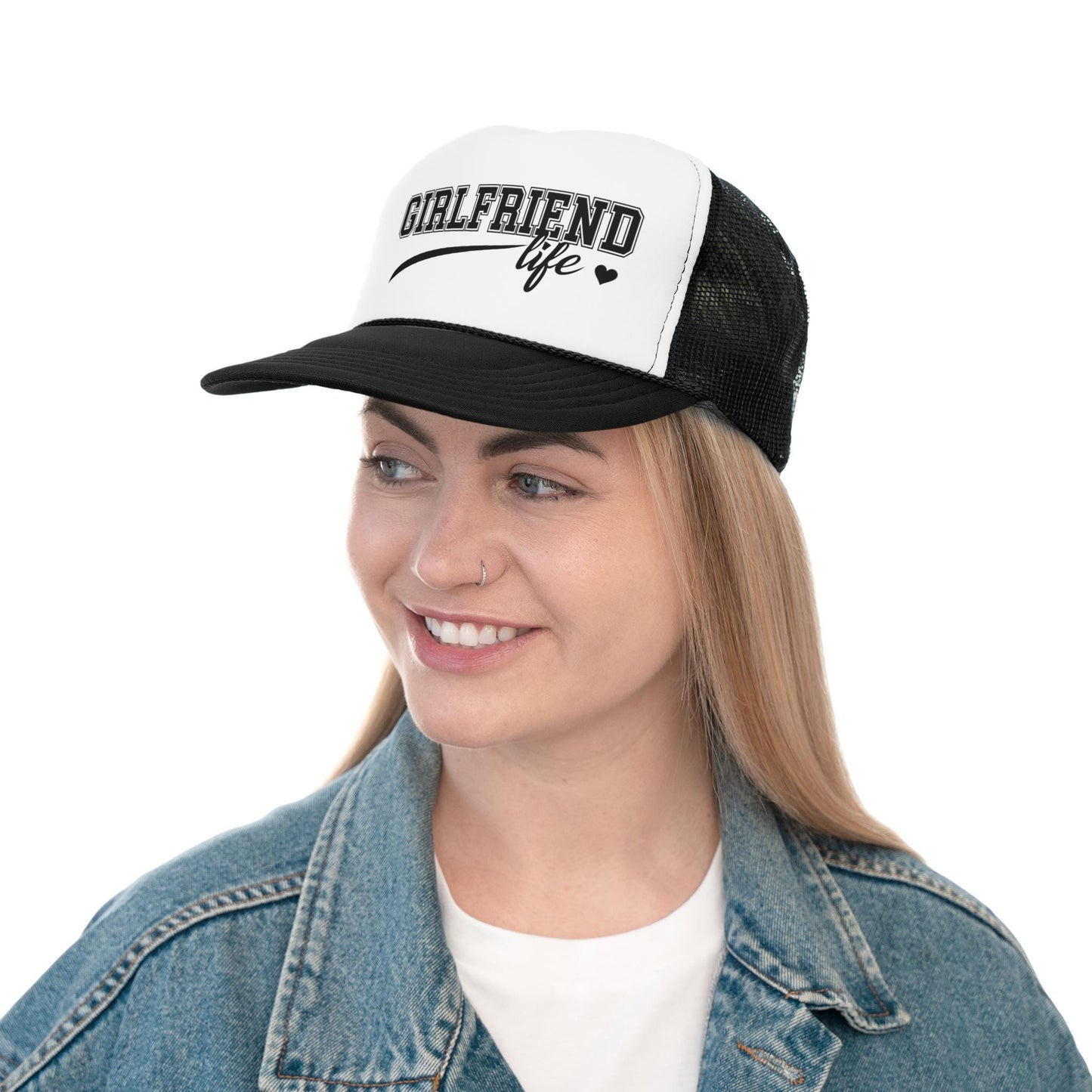 Girlfriend Life Trucker Cap: Adjustable Snapback Hat