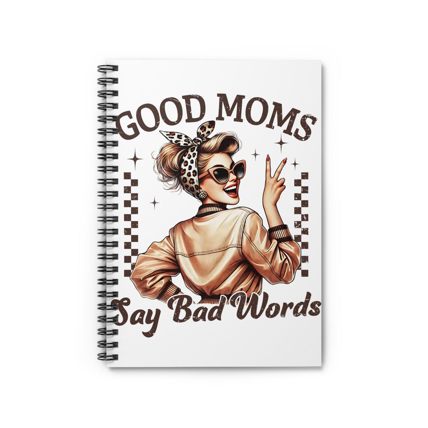 Tattoo Spiral Notebook: Good Moms, Ruled Line Journal